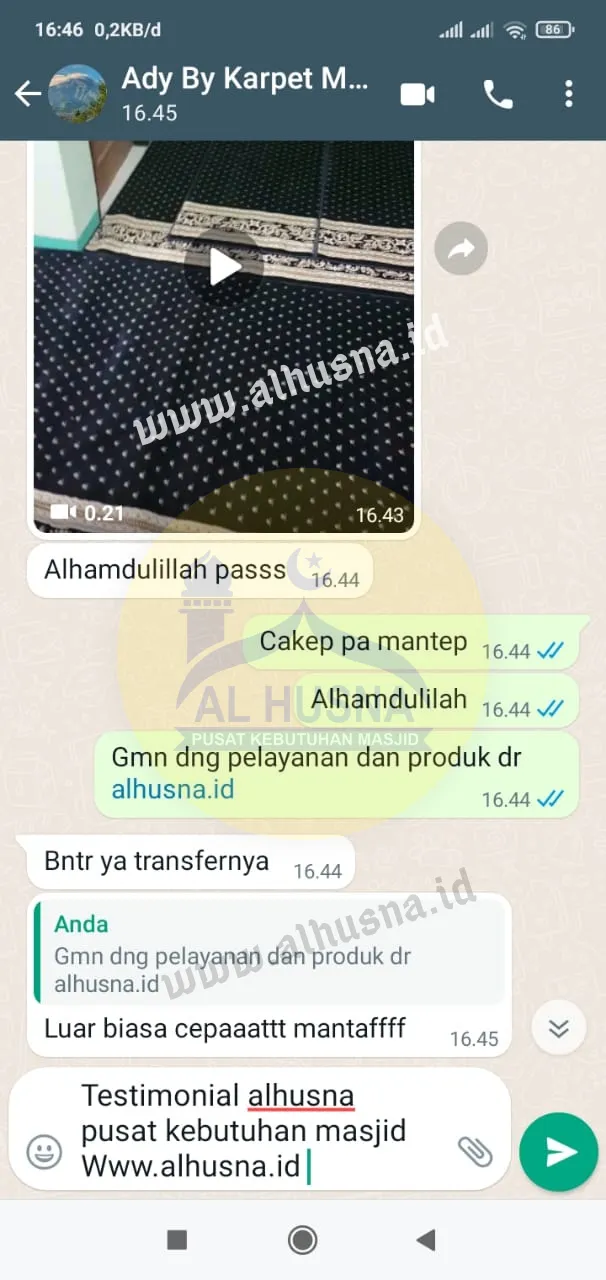 Testimonial-Karpet-Masjid-Turki-tebal-Alhusna-2